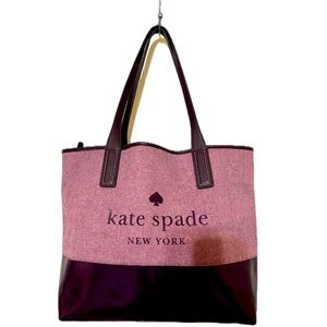 🚨FINAL PRICE🚨 Kate Spade Ash Street Logo Triple Compart LG Tote Color Deep Plum